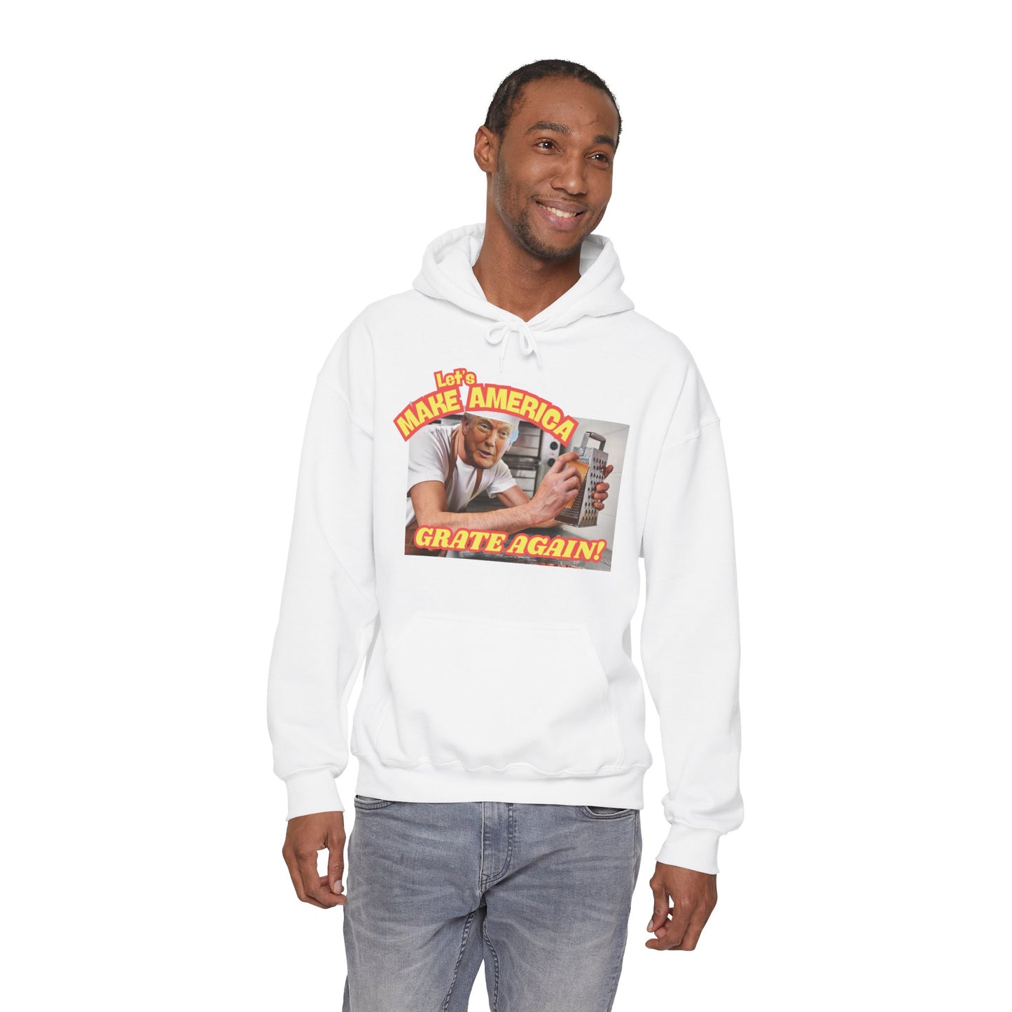 "Let's Make America Grate Again (Donald Trump)" Unisex Heavy Blend™ Hooded Sweatshirt