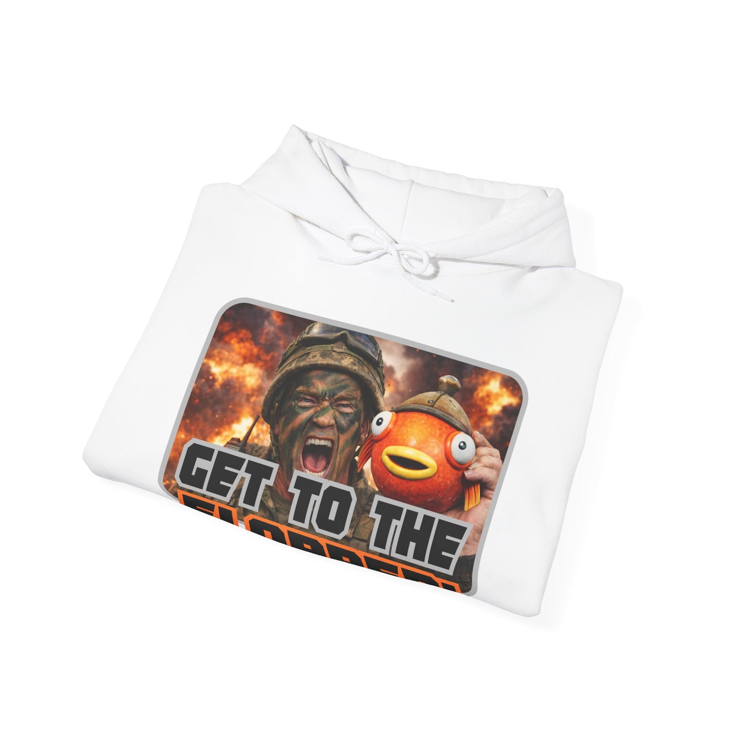"Get To The Flopper!" Funny Unisex Heavy Blend™ Hooded Sweatshirt