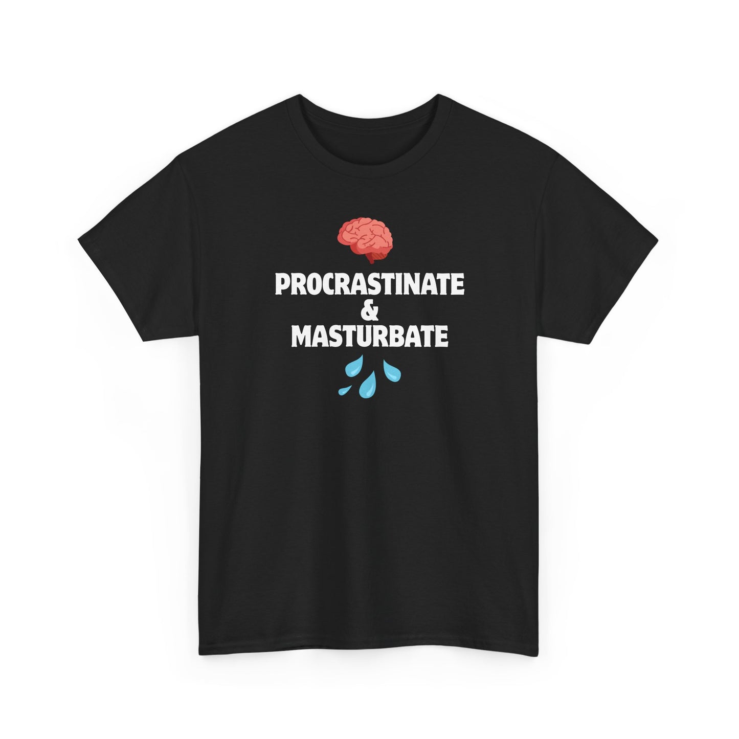 "Procrastinate & Masturbate" Funny Unisex Heavy Cotton Tee