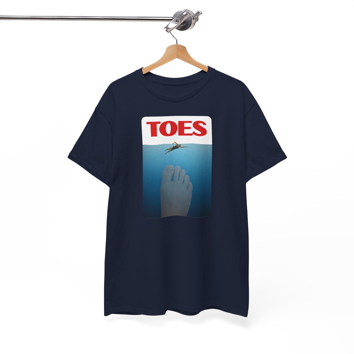 "Toes" (Jaws) Funny Unisex Heavy Cotton Tee