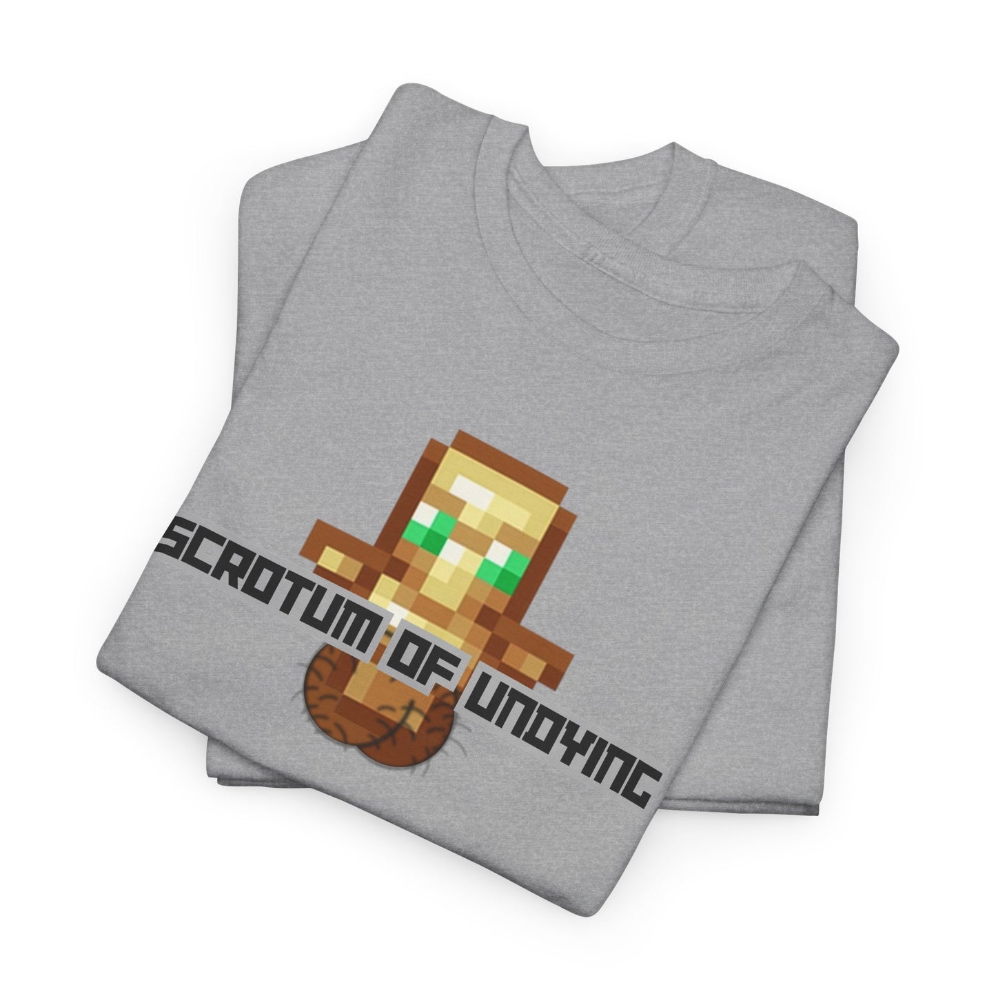 "Scrotum of Undying" (Minecraft) Funny Unisex Heavy Cotton Tee