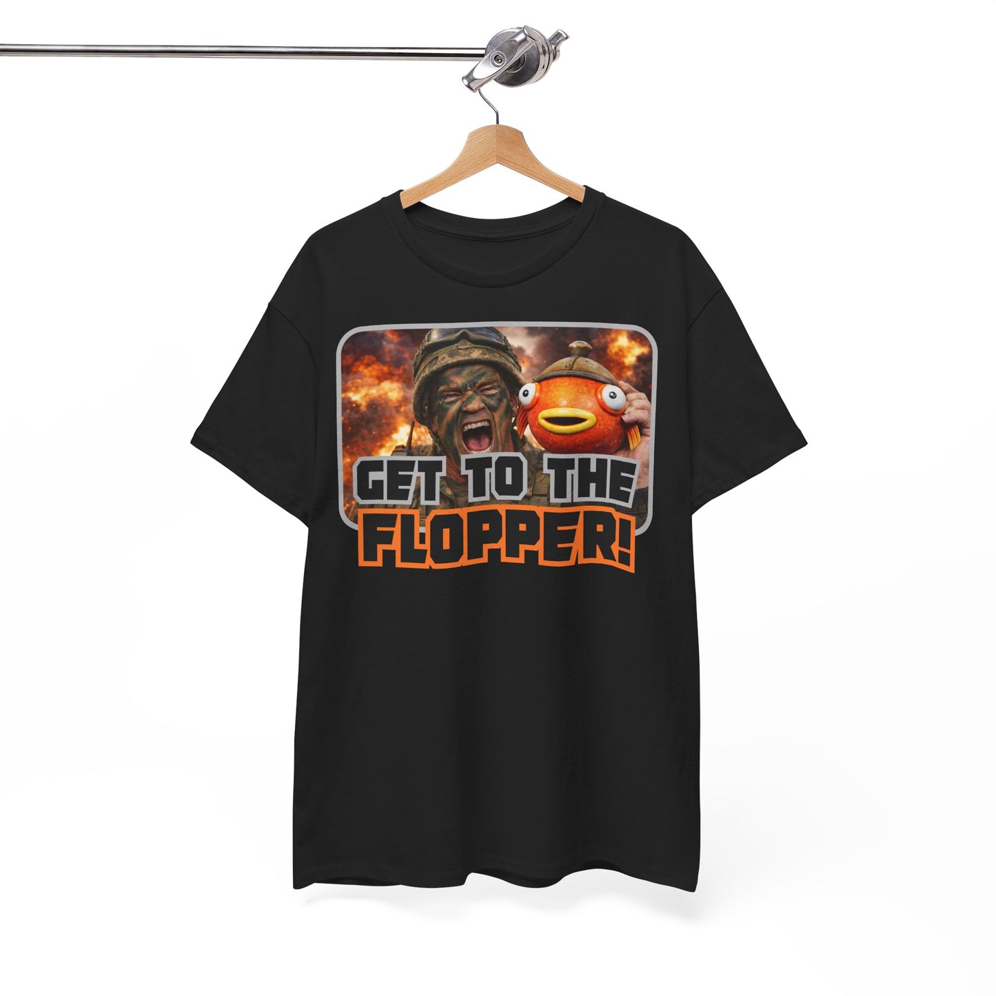 "Get To The Flopper!" Funny Unisex Heavy Cotton Tee