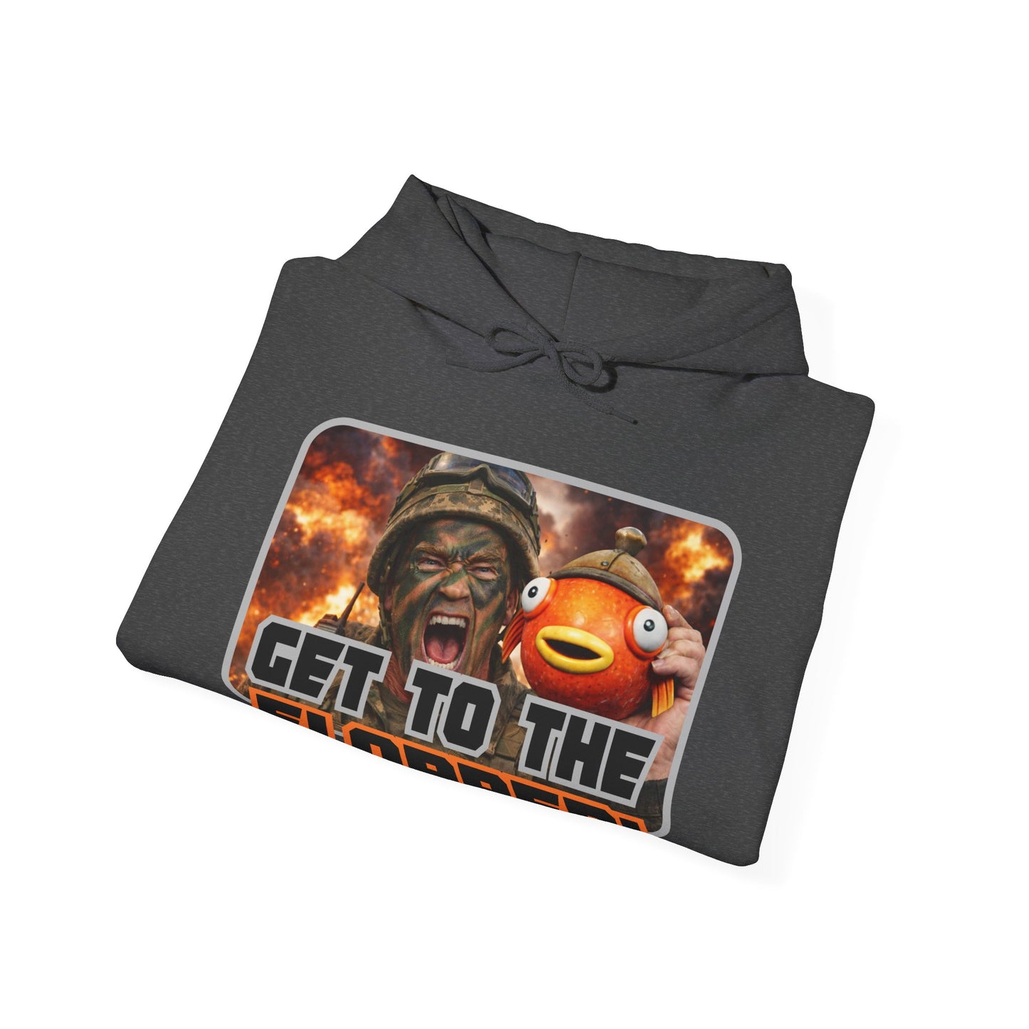 "Get To The Flopper!" Funny Unisex Heavy Blend™ Hooded Sweatshirt