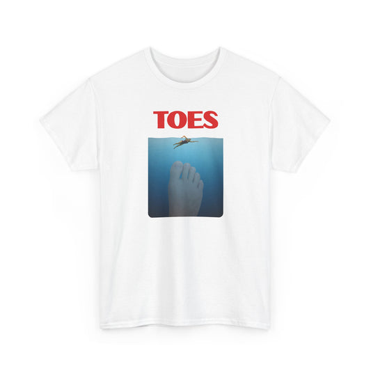 "Toes" (Jaws) Funny Unisex Heavy Cotton Tee