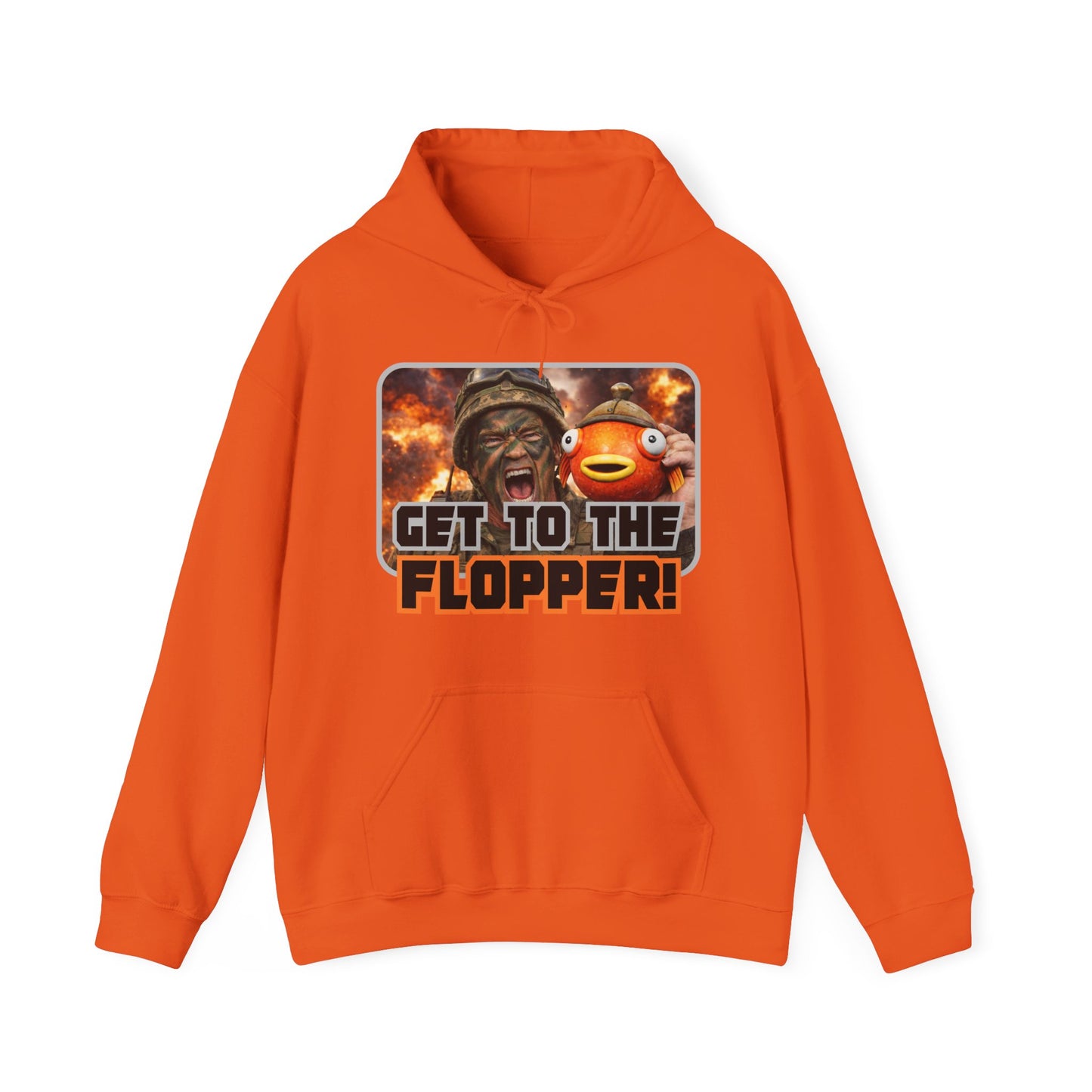 "Get To The Flopper!" Funny Unisex Heavy Blend™ Hooded Sweatshirt
