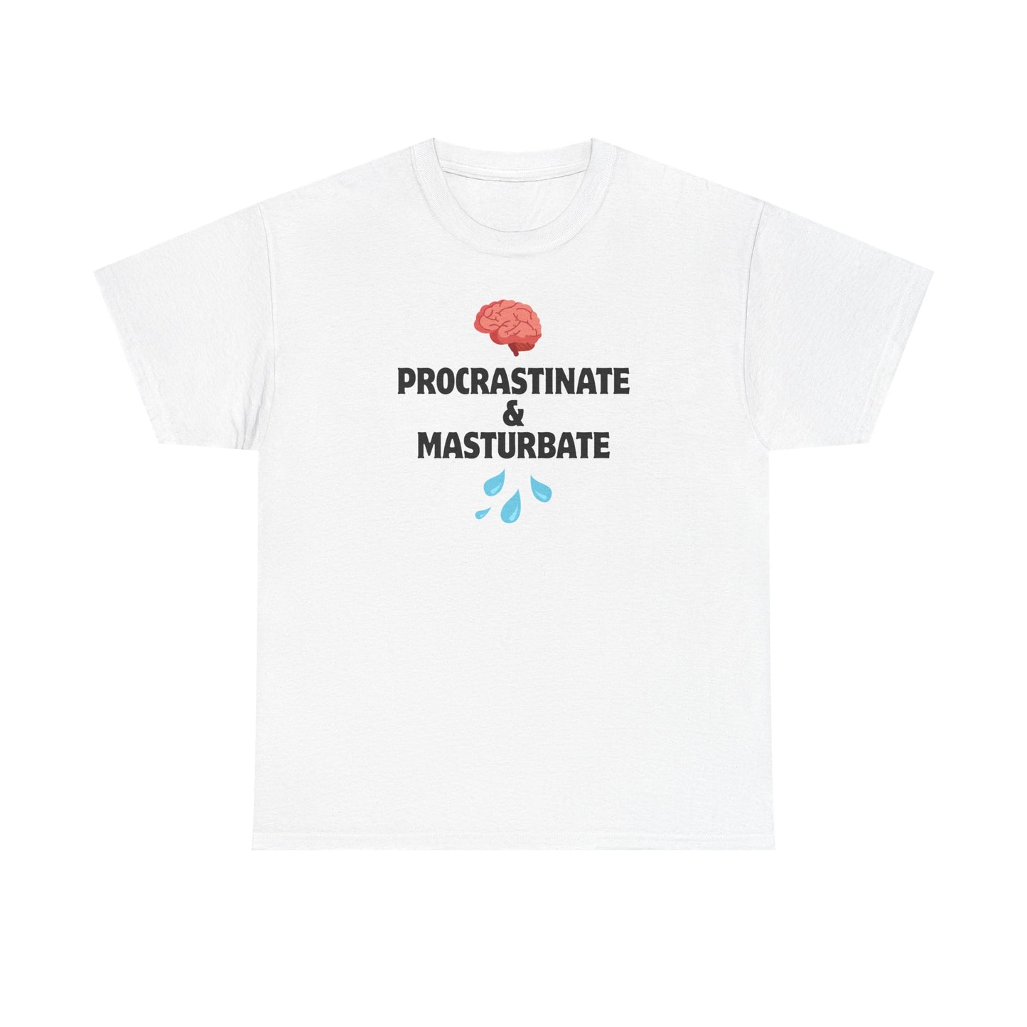 "Procrastinate & Masturbate" Funny Unisex Heavy Cotton Tee