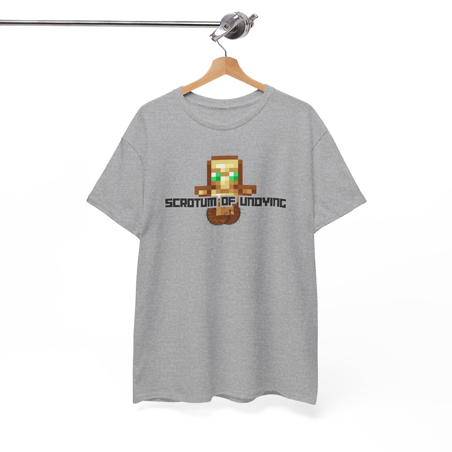 "Scrotum of Undying" (Minecraft) Funny Unisex Heavy Cotton Tee