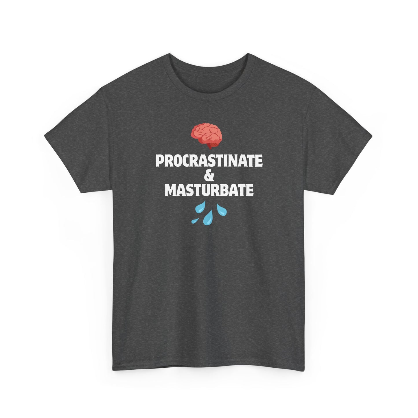 "Procrastinate & Masturbate" Funny Unisex Heavy Cotton Tee