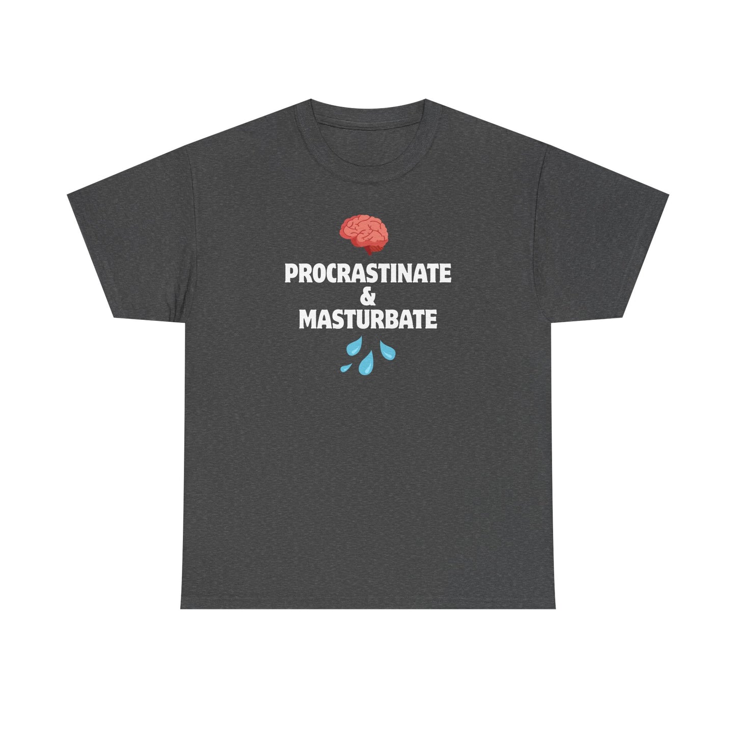 "Procrastinate & Masturbate" Funny Unisex Heavy Cotton Tee