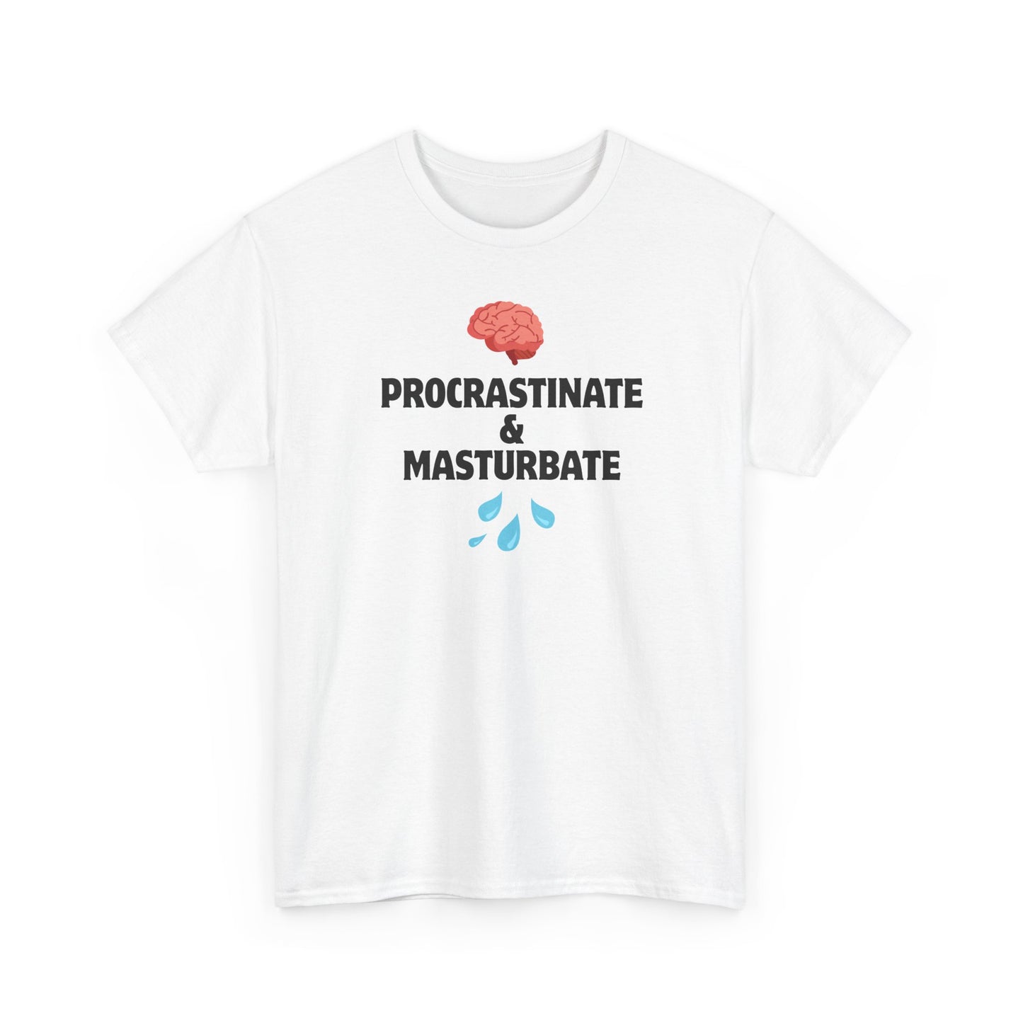 "Procrastinate & Masturbate" Funny Unisex Heavy Cotton Tee