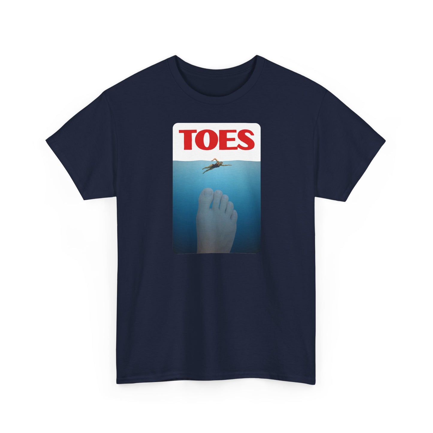 "Toes" (Jaws) Funny Unisex Heavy Cotton Tee