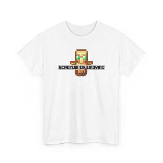 "Scrotum of Undying" (Minecraft) Funny Unisex Heavy Cotton Tee