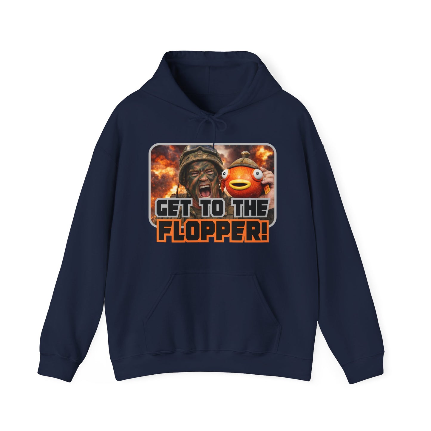 "Get To The Flopper!" Funny Unisex Heavy Blend™ Hooded Sweatshirt