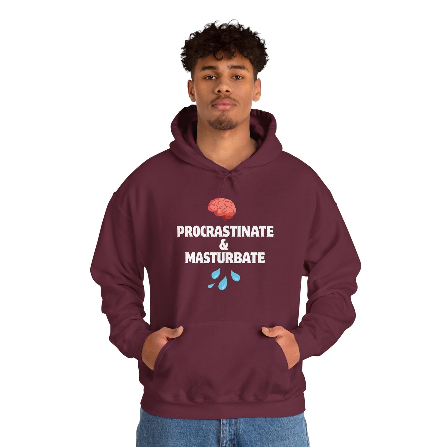 "Procrastinate & Masturbate" Unisex Heavy Blend™ Hooded Sweatshirt