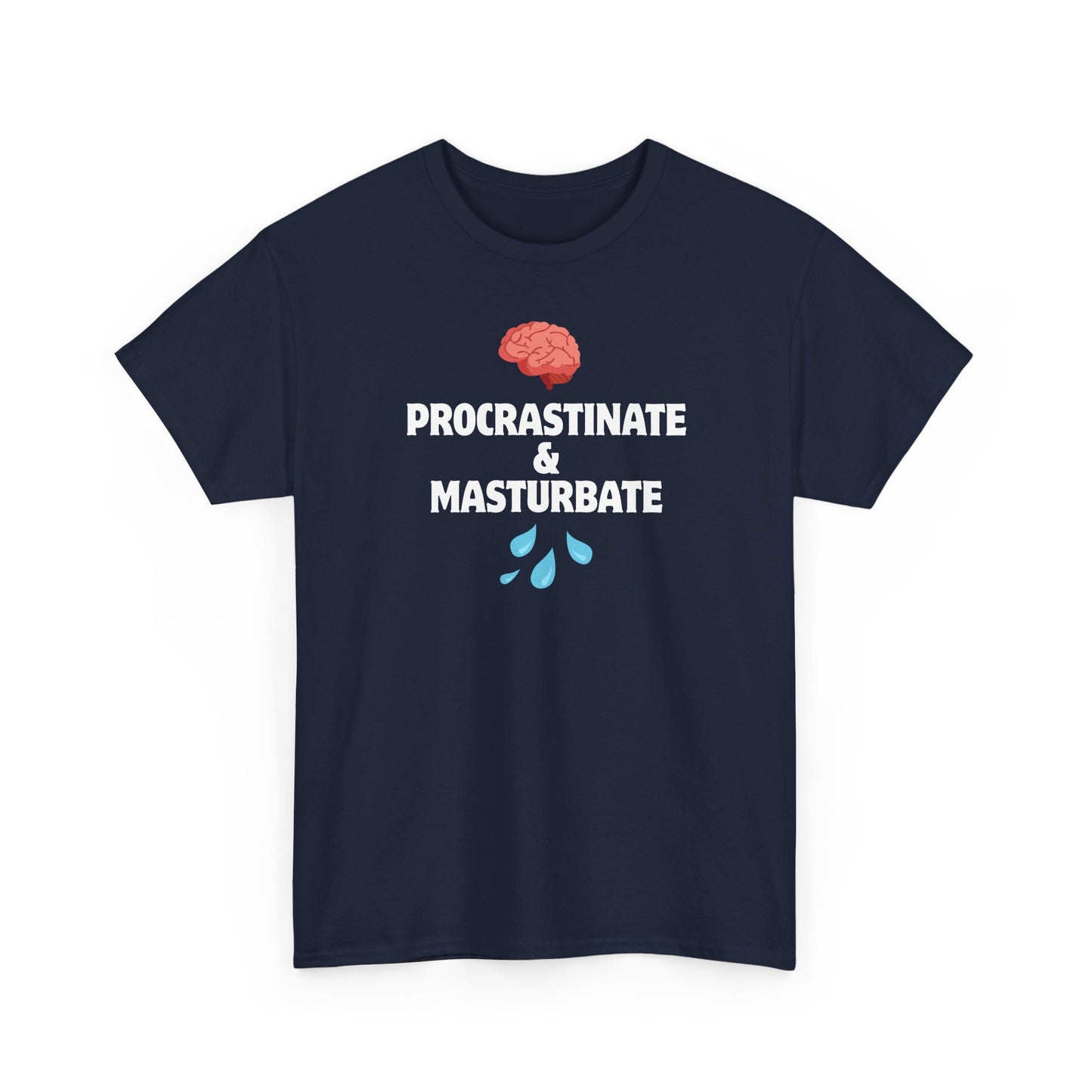 "Procrastinate & Masturbate" Funny Unisex Heavy Cotton Tee