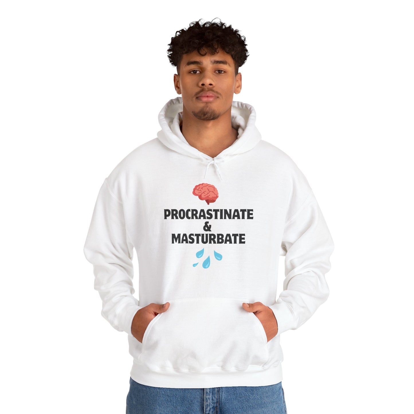"Procrastinate & Masturbate" Unisex Heavy Blend™ Hooded Sweatshirt