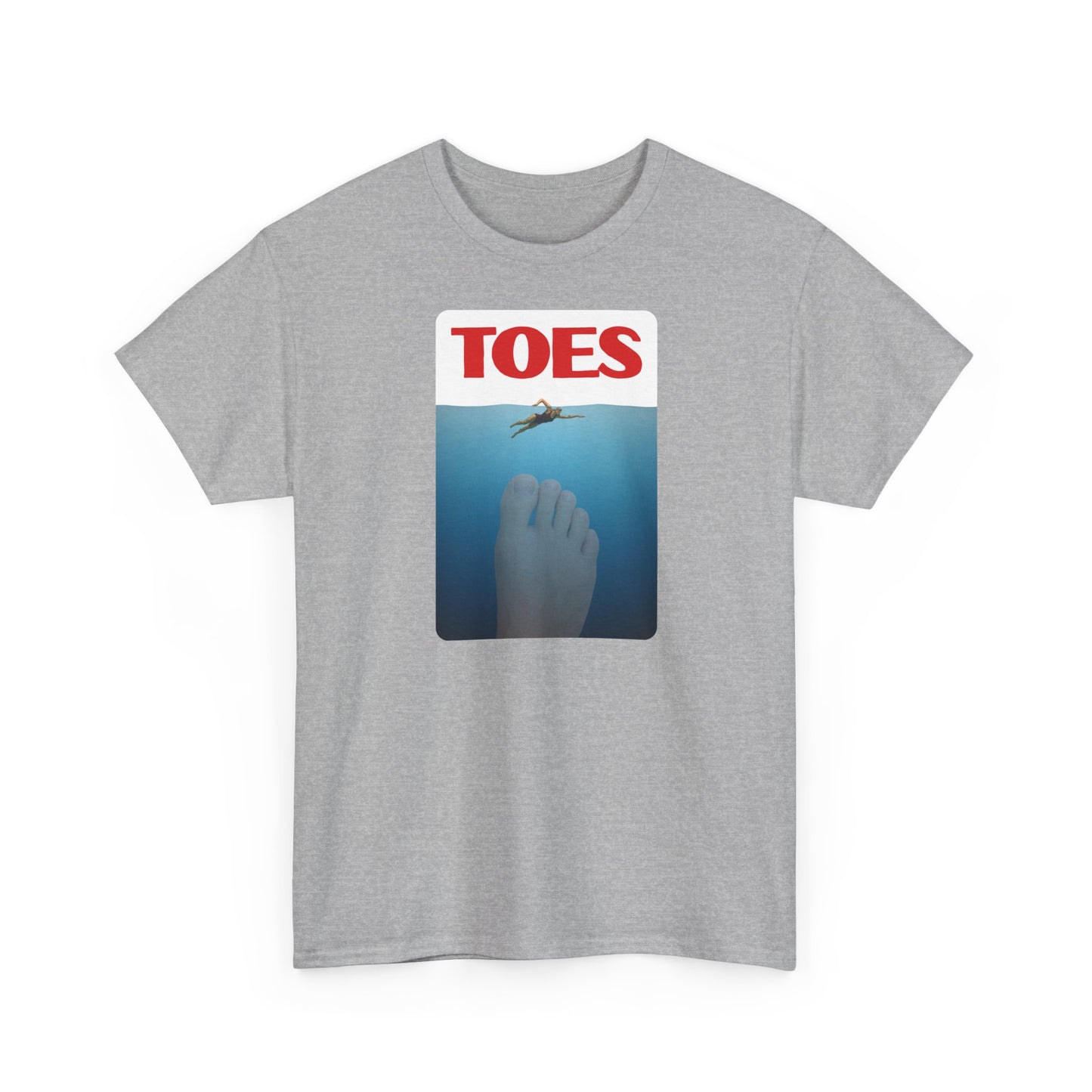 "Toes" (Jaws) Funny Unisex Heavy Cotton Tee