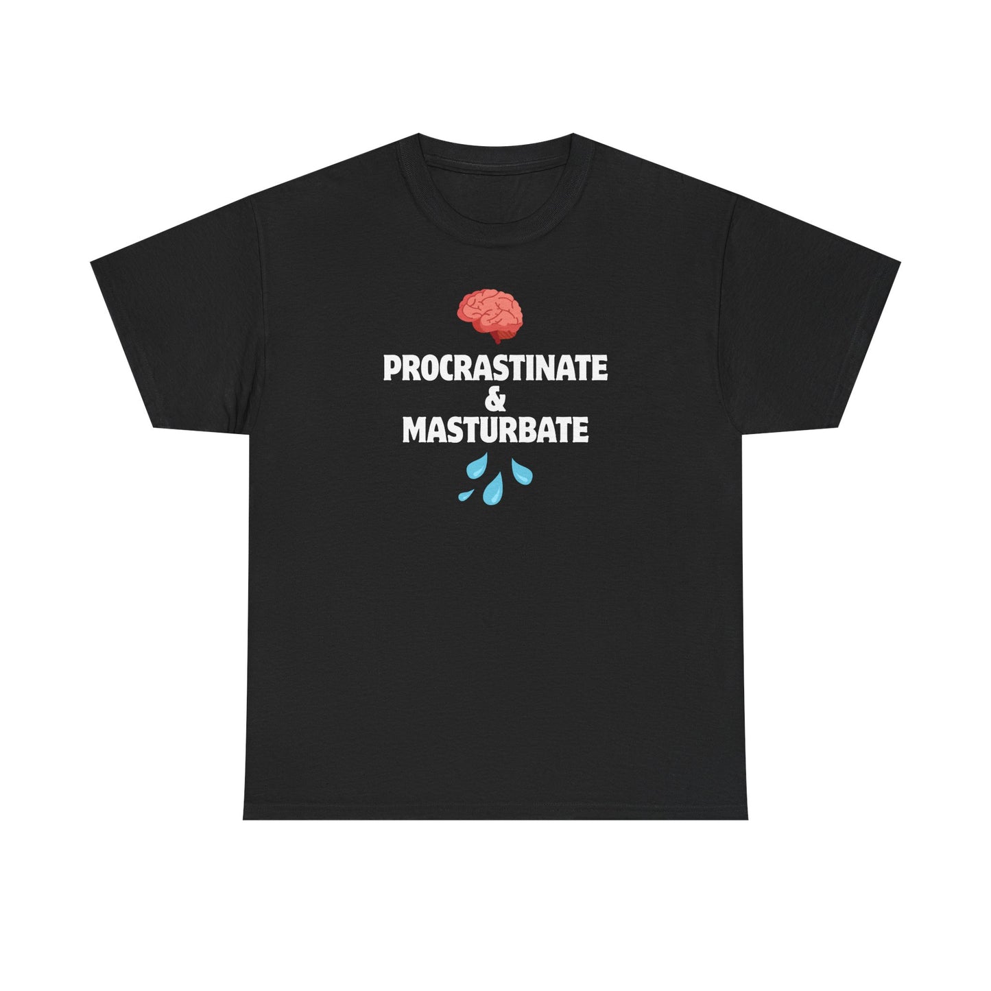 "Procrastinate & Masturbate" Funny Unisex Heavy Cotton Tee