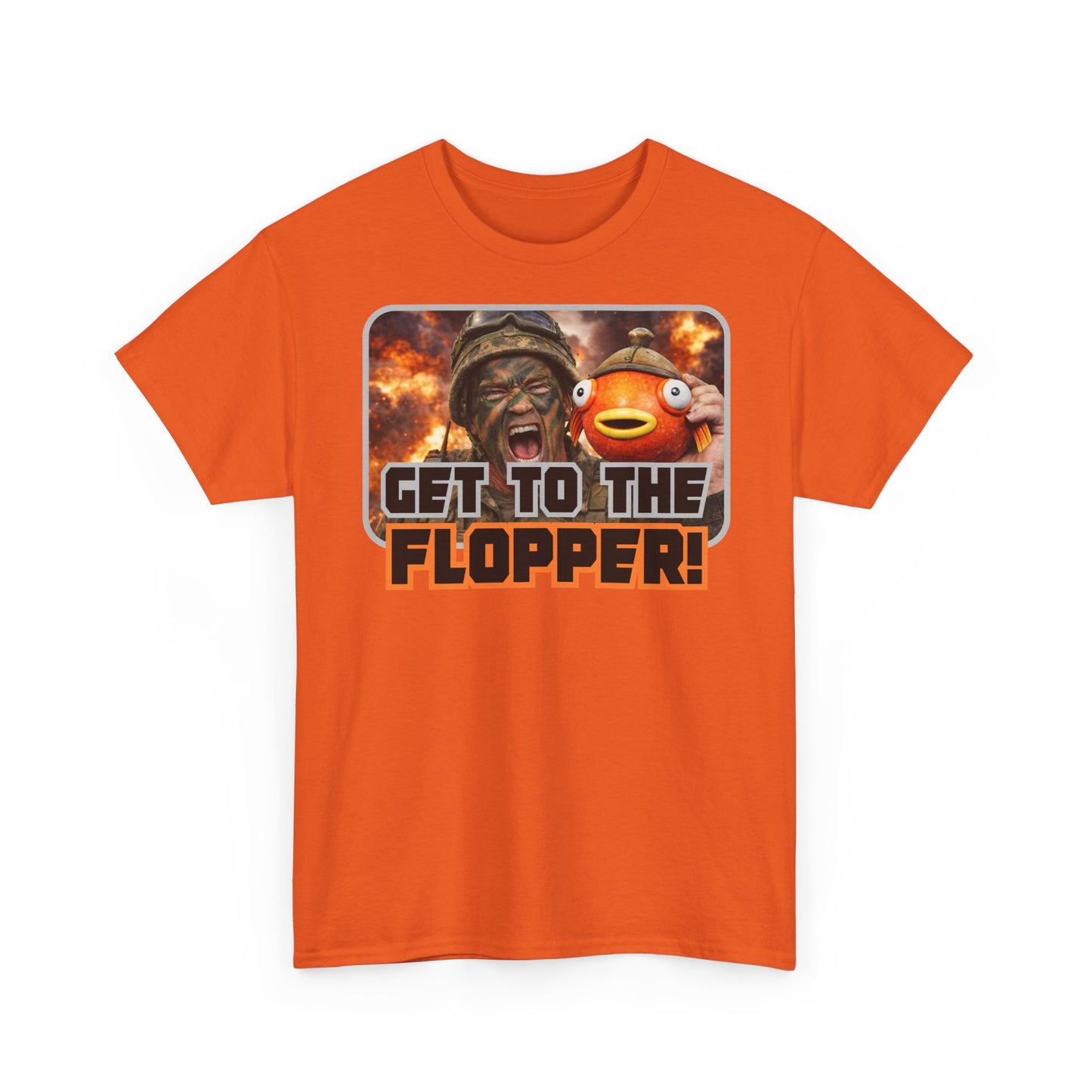"Get To The Flopper!" Funny Unisex Heavy Cotton Tee