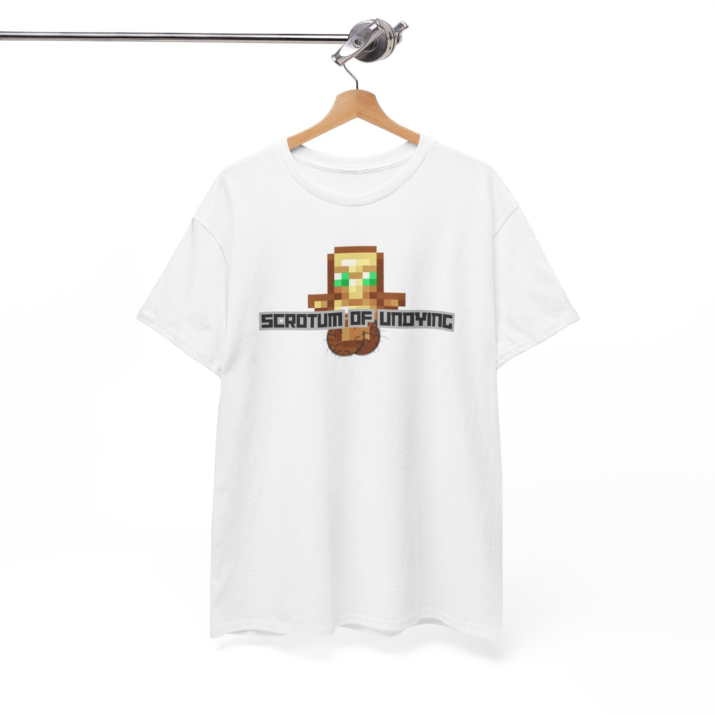 "Scrotum of Undying" (Minecraft) Funny Unisex Heavy Cotton Tee