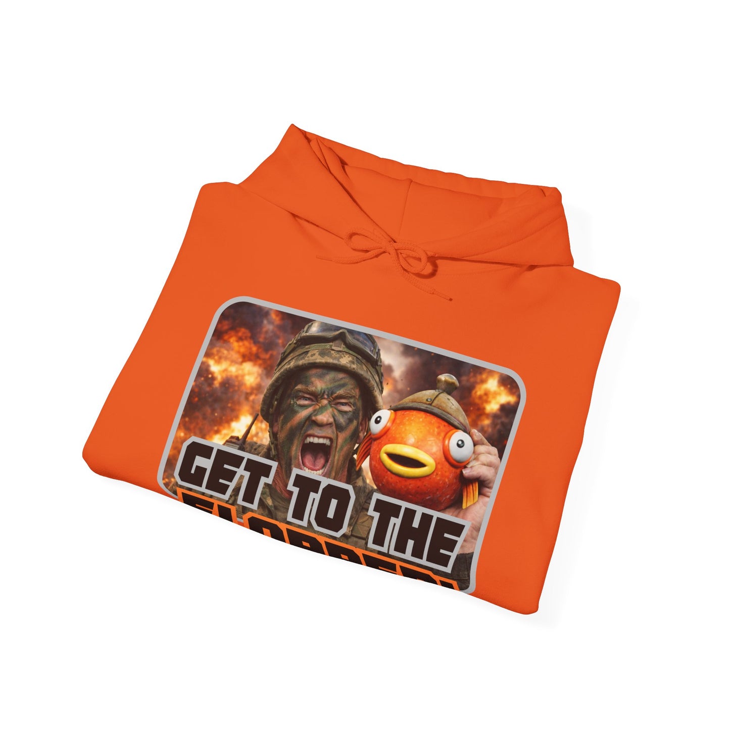 "Get To The Flopper!" Funny Unisex Heavy Blend™ Hooded Sweatshirt