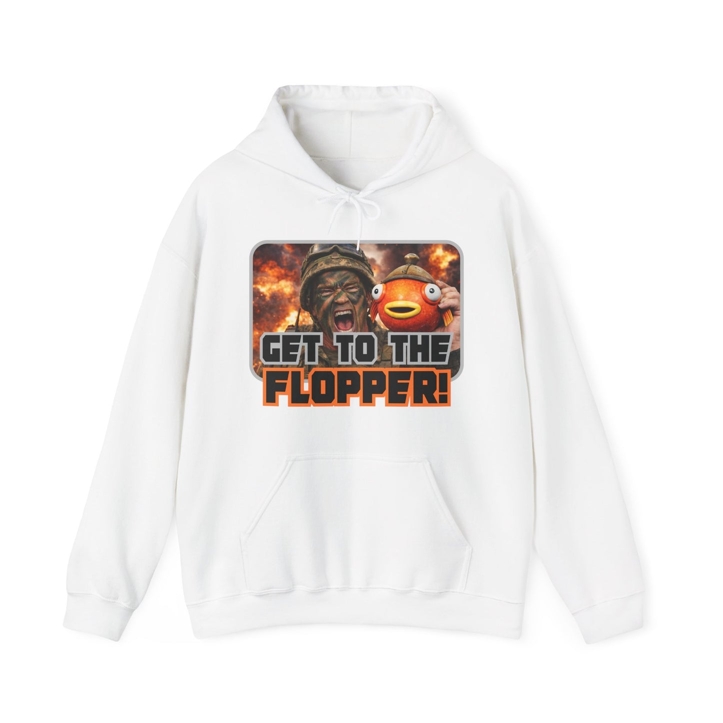 "Get To The Flopper!" Funny Unisex Heavy Blend™ Hooded Sweatshirt